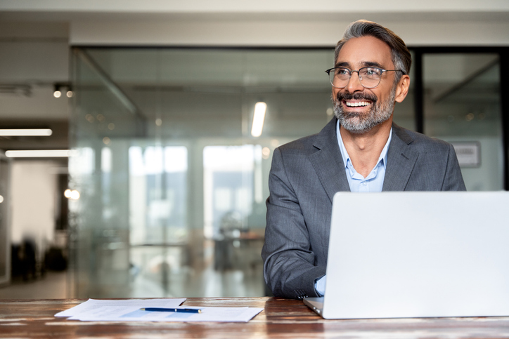 Senior barrister working remotely